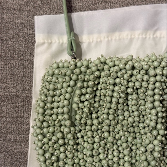 STAUD Beaded Bean Convertible Bag in Matcha Green with Dust Bag - Picture 9 of 9